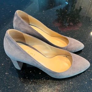 Gray suede M. Gemi pumps, size 38.5, 70mm (runs small)